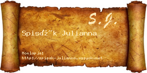 Spisák Julianna névjegykártya